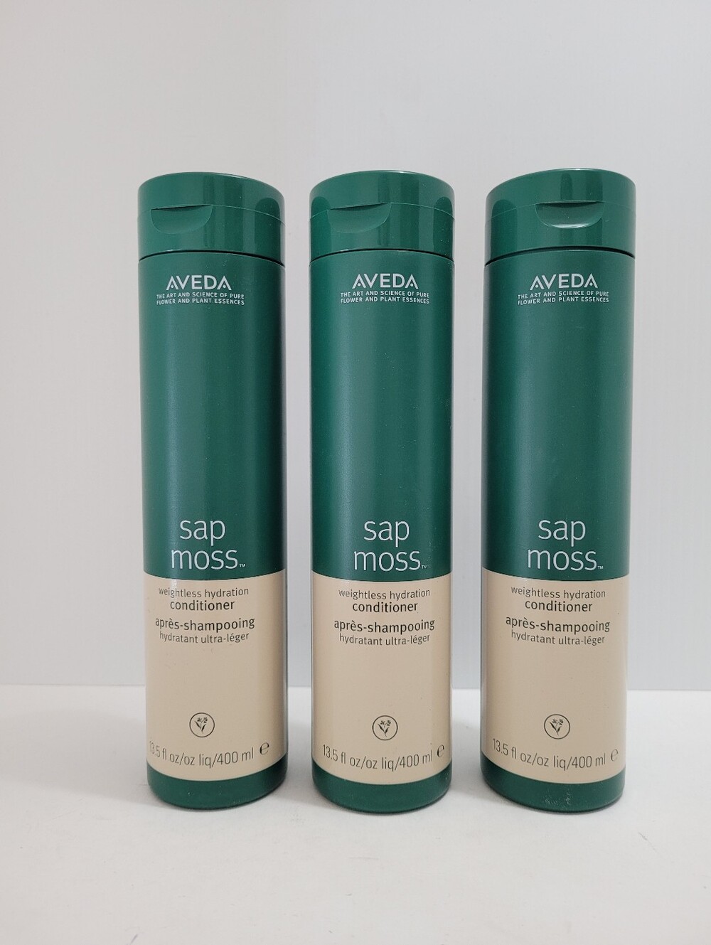 3 X AVEDA SAP MOSS Weightless Hydration Conditioner 3x400ml NEW